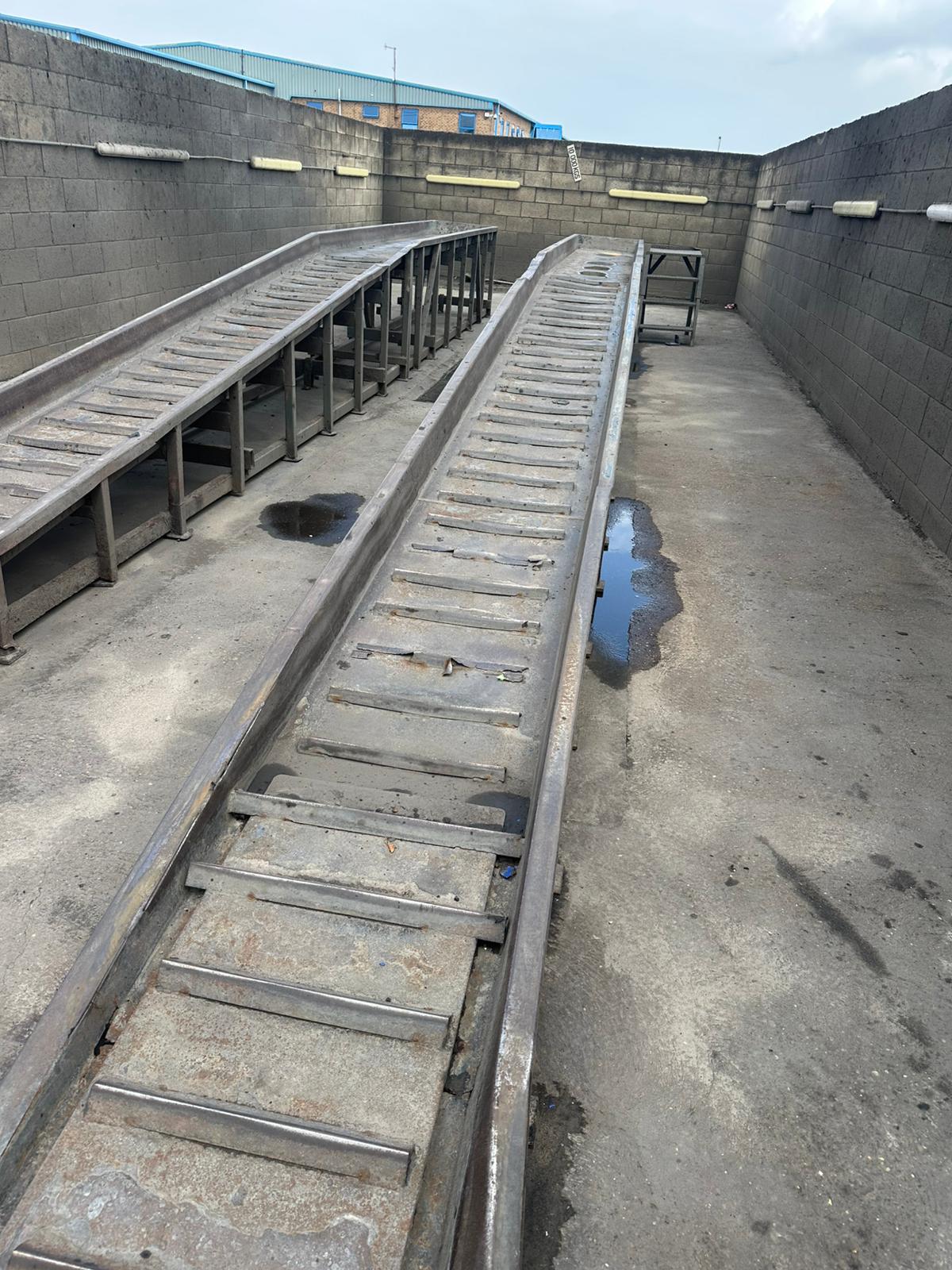 Existing lorry wash ramps
