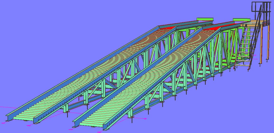 3D model of lorry wash ramp