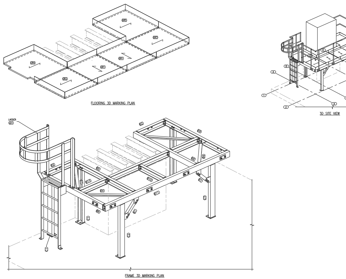 Fabrication drawing of access platform